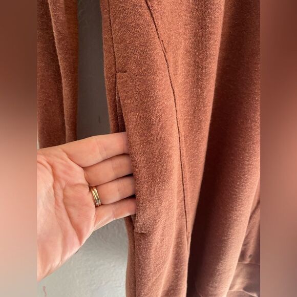 PrAna Cozy Up Terry Dress Raux Heather Lace-up V-Neck Lounge NWT. XS - Picture 8 of 10